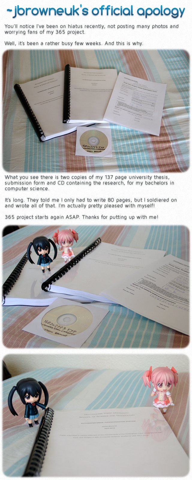 An apology for the hiatus