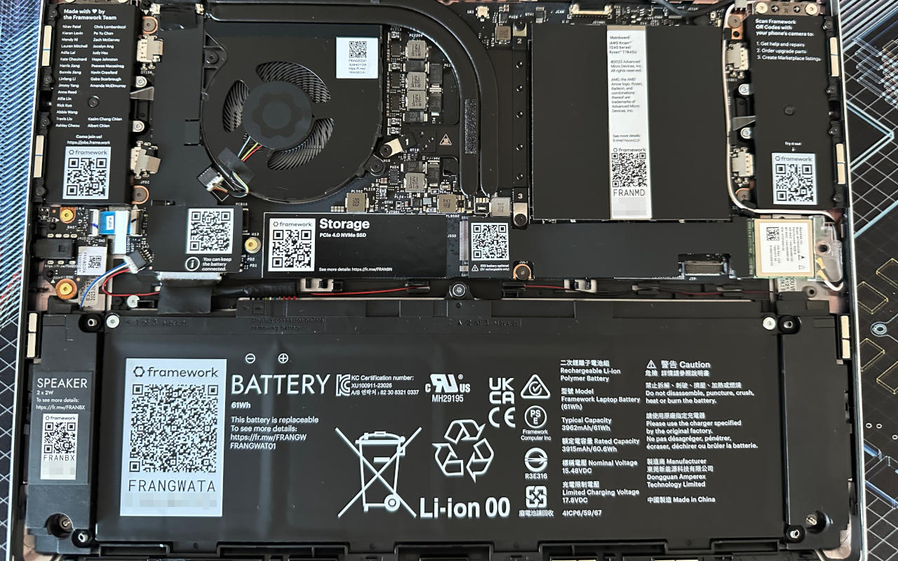 Laptop internals